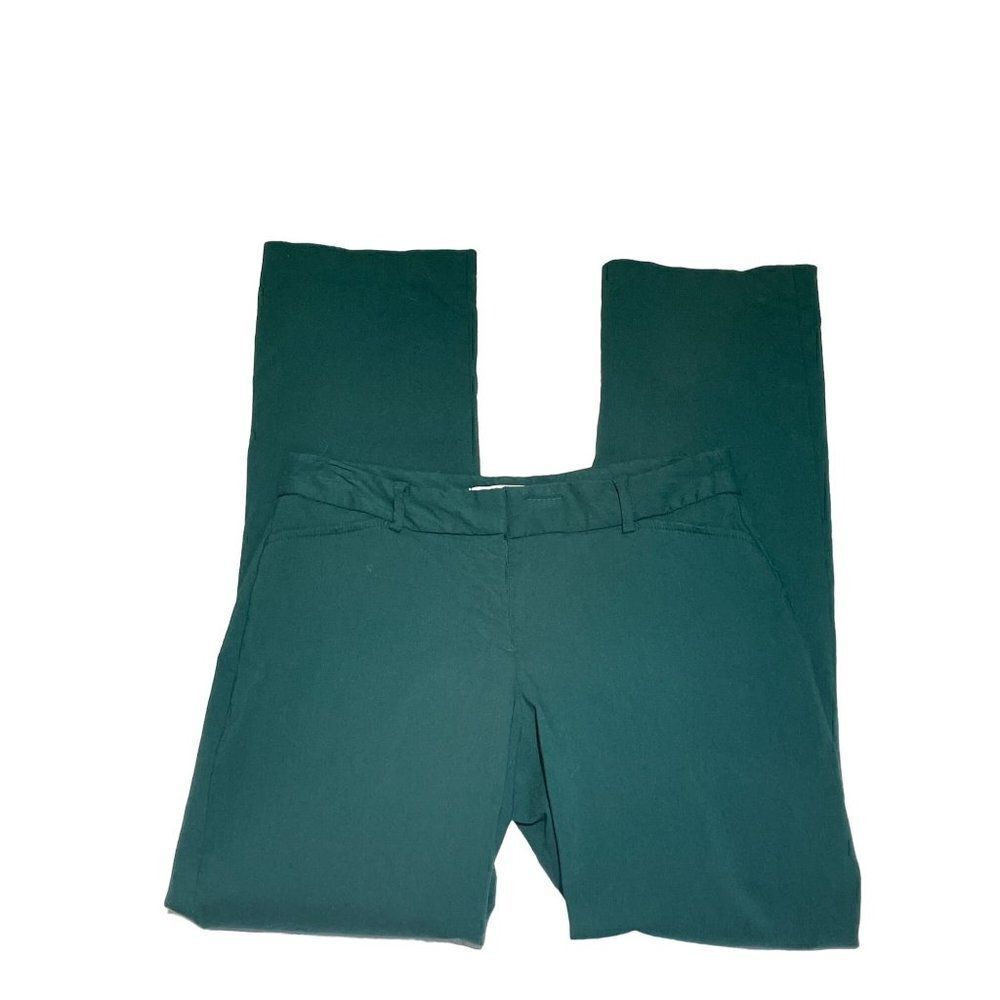Adrienne Vittadini Sz 6 Emerald Green Straight Leg Career Pants
